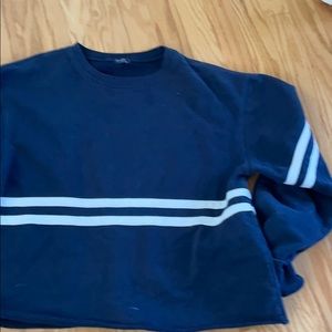 john galt navy and white striped sweatshirt